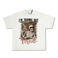 Pistachio im trying but tired Urban Heavy Tee - MaliasSmallBusiness