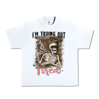 White im trying but tired Urban Heavy Tee - MaliasSmallBusiness