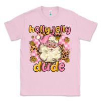Bubblegum Pink holly jolly dude Classic Tee - MaliasSmallBusiness