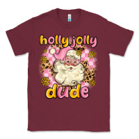 Burgundy holly jolly dude Classic Tee - MaliasSmallBusiness