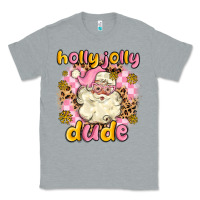 Heather Grey holly jolly dude Classic Tee - MaliasSmallBusiness