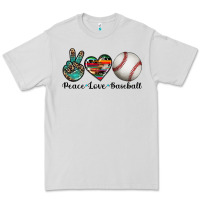 Dove Grey peace love baseball Premium Tee - Artiststas