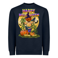 Navy happy halloween Heavyweight Sweatshirt - LillyAllenDesigns