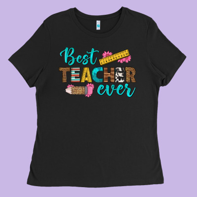 Best Teacher Ever Ladies Tee Designed By Bundleandbundleshop