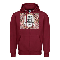 Burgundy i can do all things with leopard and glitter Zipper Hoodie - TumblerDesignByShophia