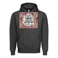 Charcoal Heather i can do all things with leopard and glitter Zipper Hoodie - TumblerDesignByShophia