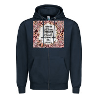 Navy i can do all things with leopard and glitter Zipper Hoodie - TumblerDesignByShophia