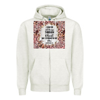 Oatmeal Heather i can do all things with leopard and glitter Zipper Hoodie - TumblerDesignByShophia