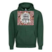 Sports Green i can do all things with leopard and glitter Zipper Hoodie - TumblerDesignByShophia