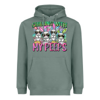 Sage Chilling with my peeps Easter bunnies Heavyweight Hoodie - CowGirlArtShop