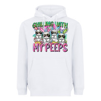 White Chilling with my peeps Easter bunnies Heavyweight Hoodie - CowGirlArtShop