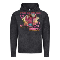 Vintage Black whose bed have youre boots been under Vintage Hoodie - NancyCooperArtShop