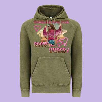 Whose Bed Have Youre Boots Been Under Vintage Hoodie Designed By Nancycooperartshop