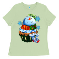 Matcha snowman cupcake Ladies Tee - AdoDesignShop
