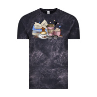 Cloud Black coffee and books Vintage Tee - MaliasSmallBusiness