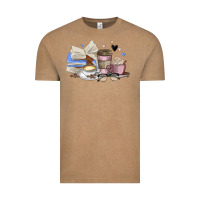 Vintage Coffee coffee and books Vintage Tee - MaliasSmallBusiness