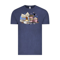 Vintage Denim coffee and books Vintage Tee - MaliasSmallBusiness