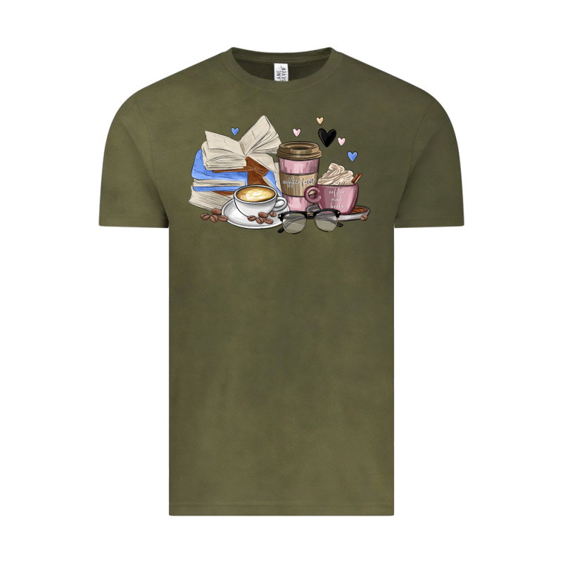 Coffee And Books Vintage Tee by MaliasSmallBusiness | Teevron
