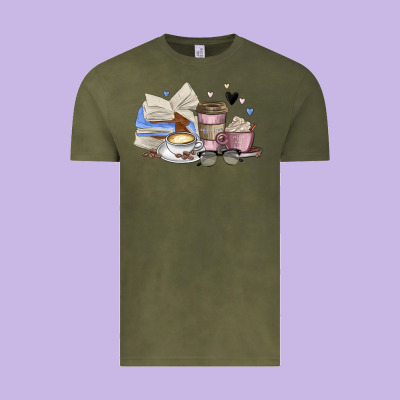 Coffee And Books Vintage Tee Designed By Maliassmallbusiness