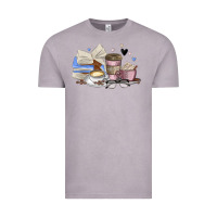 Vintage Zinc coffee and books Vintage Tee - MaliasSmallBusiness