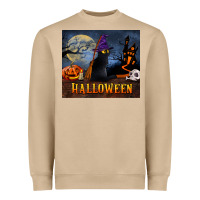 Mushroom Black Cat Halloween Heavyweight Sweatshirt - LillyAllenDesigns
