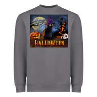Storm Black Cat Halloween Heavyweight Sweatshirt - LillyAllenDesigns
