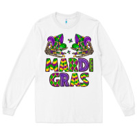 White mardi gras Long Sleeve Tee - LillyAllenDesigns
