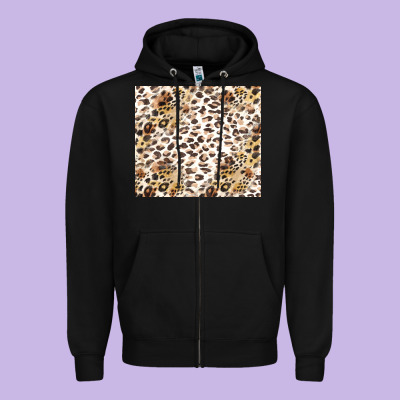 Leopard Zipper Hoodie Designed By Tumblerdesignbyshophia