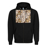 Black leopard Zipper Hoodie - TumblerDesignByShophia