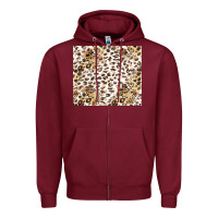 Burgundy leopard Zipper Hoodie - TumblerDesignByShophia