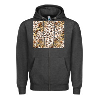 Charcoal Heather leopard Zipper Hoodie - TumblerDesignByShophia