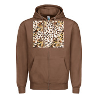 Chestnut leopard Zipper Hoodie - TumblerDesignByShophia