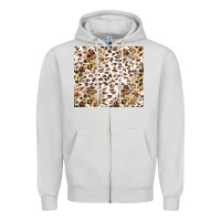Dove Grey leopard Zipper Hoodie - TumblerDesignByShophia