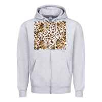 Heather Grey leopard Zipper Hoodie - TumblerDesignByShophia