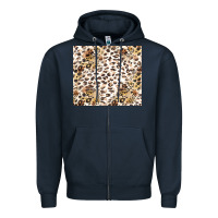 Navy leopard Zipper Hoodie - TumblerDesignByShophia