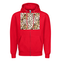 Red leopard Zipper Hoodie - TumblerDesignByShophia