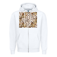 White leopard Zipper Hoodie - TumblerDesignByShophia