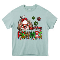 Arona merry pawmas christmas shih tzu Heavy Core Tee - Jasminsmagicworld