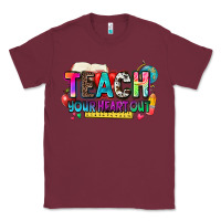 Burgundy teach your heart out Classic Tee - NancyCooperArtShop