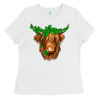 St. Patrick’s Day Long Hair Shaggy Cow Ladies Tee | Teevron