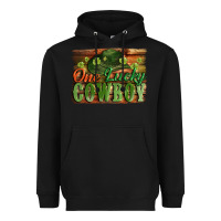 Black One lucky Cowboy St. Patrick's Day Heavyweight Hoodie - CowGirlArtShop