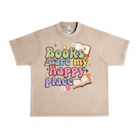 French Oak books are my happy place Urban Heavy Tee - MaliasSmallBusiness