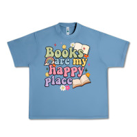 Pebble Blue books are my happy place Urban Heavy Tee - MaliasSmallBusiness