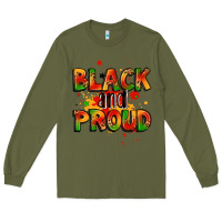 Army Green black and proud Long Sleeve Tee - LillyAllenDesigns