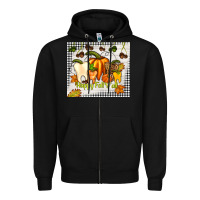Black happy fall y'all teeth Zipper Hoodie - TumblerDesignByShophia