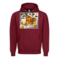 Burgundy happy fall y'all teeth Zipper Hoodie - TumblerDesignByShophia