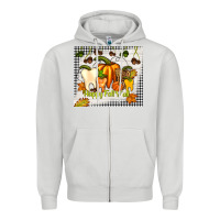 Dove Grey happy fall y'all teeth Zipper Hoodie - TumblerDesignByShophia