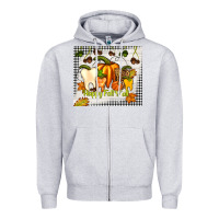 Heather Grey happy fall y'all teeth Zipper Hoodie - TumblerDesignByShophia