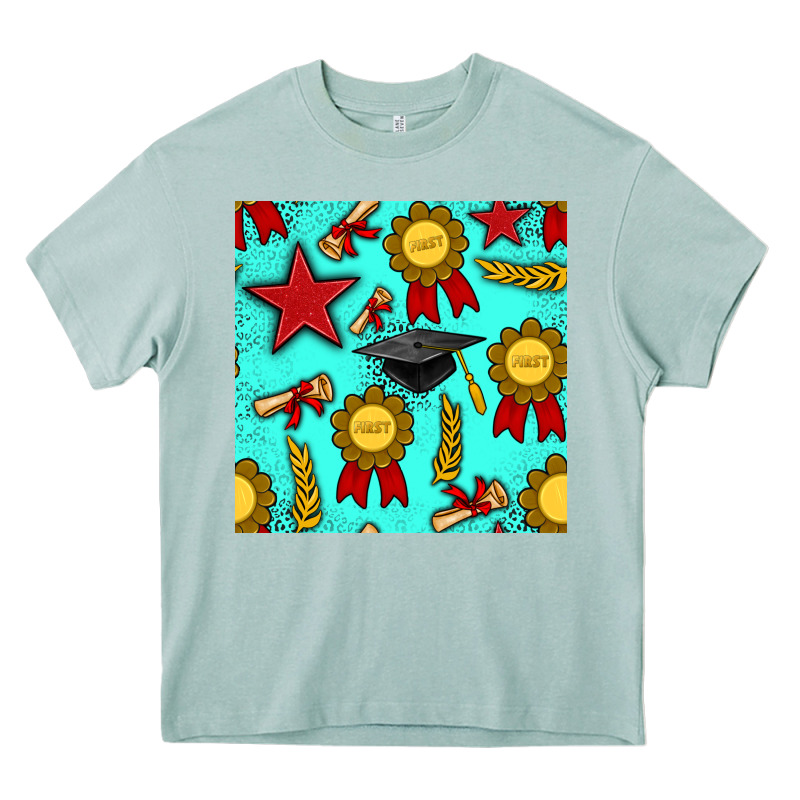Graduation Seamless Pattern Heavy Core Tee by BundleAndBundleShop | Teevron
