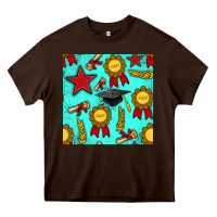 Chocolate Brown graduation seamless pattern Heavy Core Tee - BundleAndBundleShop